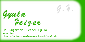 gyula heizer business card